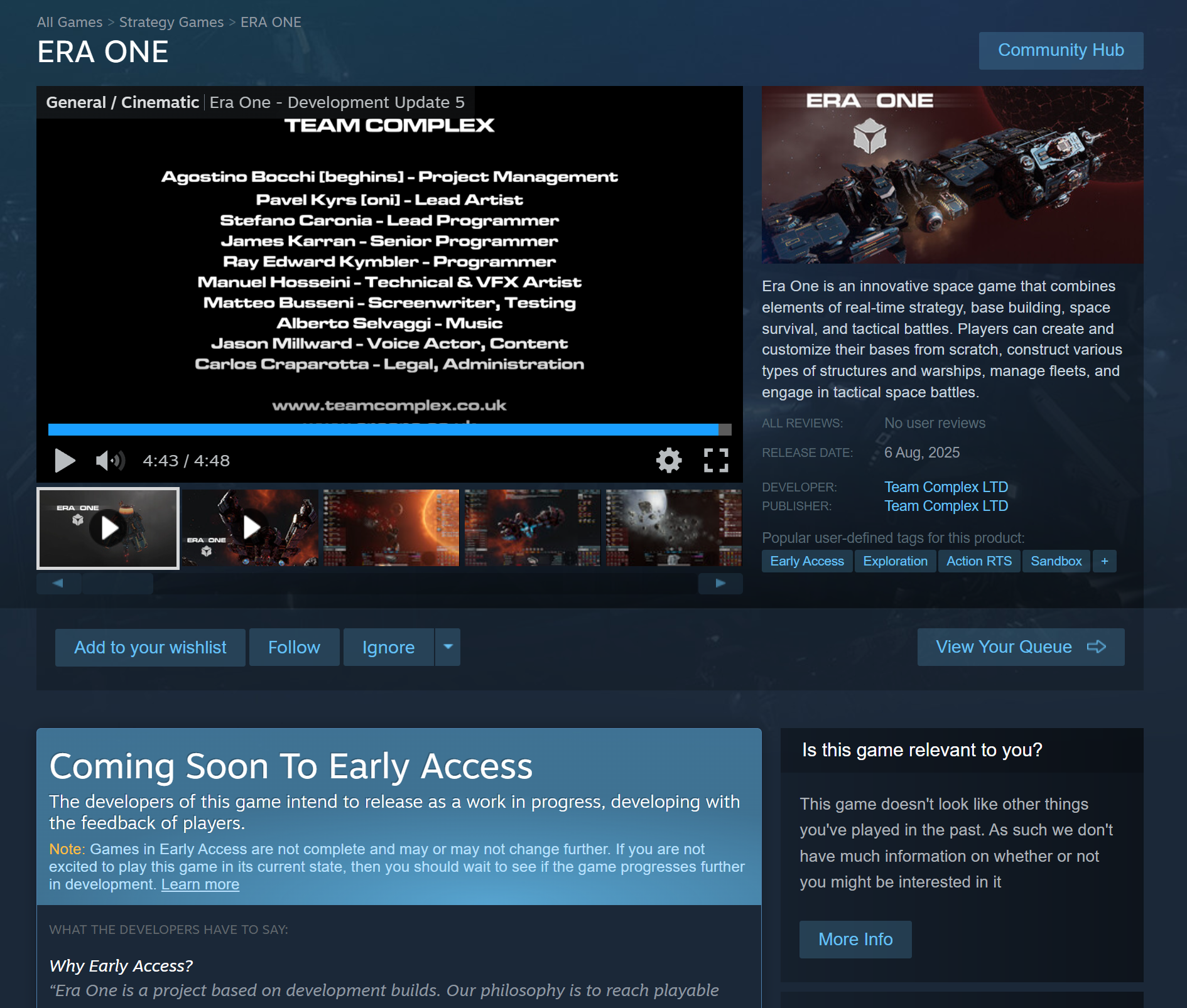 ERA ONE Steam Store Additional View