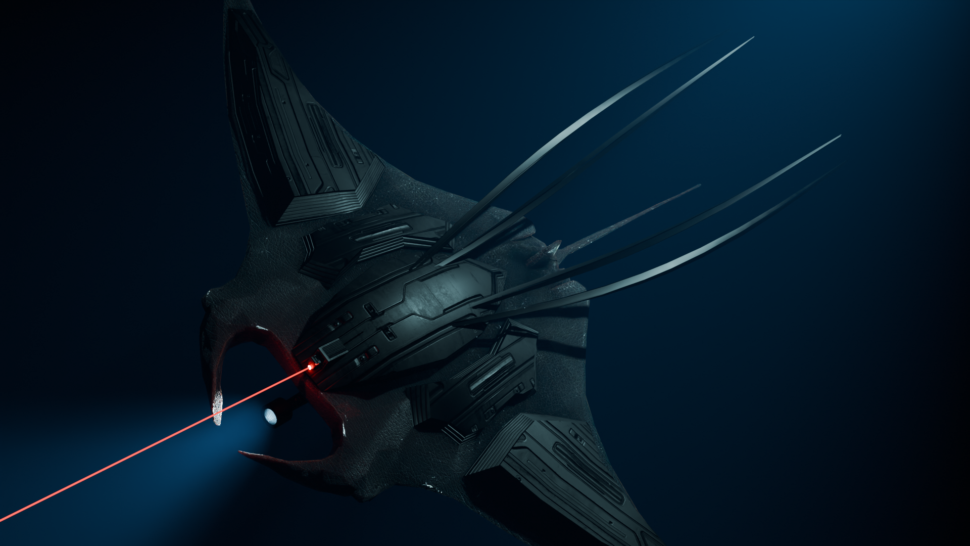 Biomechanical Manta Creature